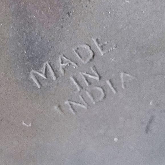 Non-Working Heavy Black Metal Desk Table Glass Face Clock Made in India - Picture 6 of 7